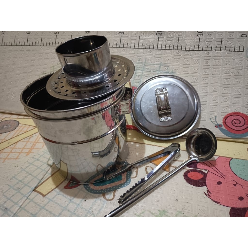 Dandang Bakso Mini Stainless Tahan Lama, Ukuran 18cm