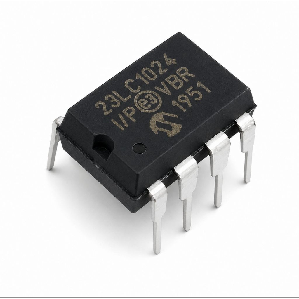 23LC1024-I/P Serial SRAM Memory IC – IC SRAM 1Mbit SPI DIP-8