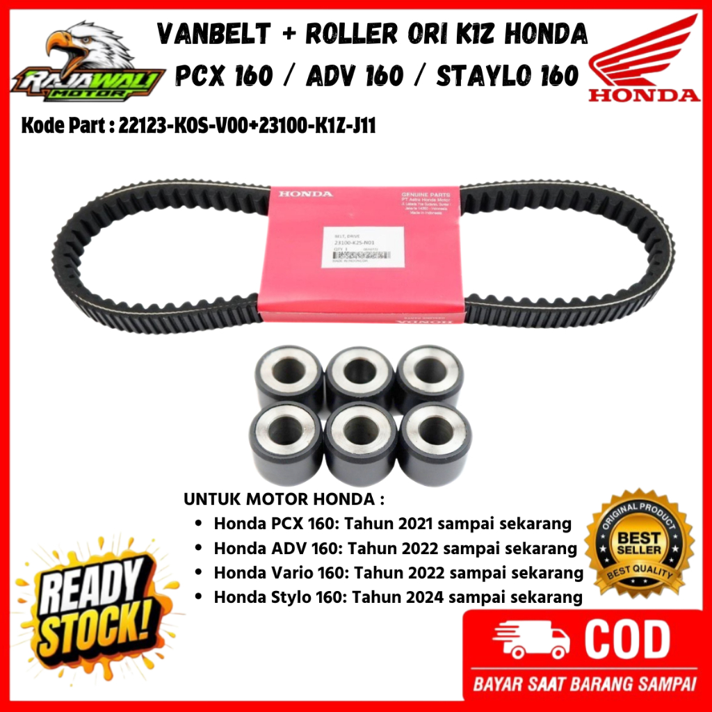 Vanbelt + Roller PCX 160 & Motor Honda ADV 160 / Vanbelt & Roller Vario 160 K1Z Ori - Vanbelt PCX 16