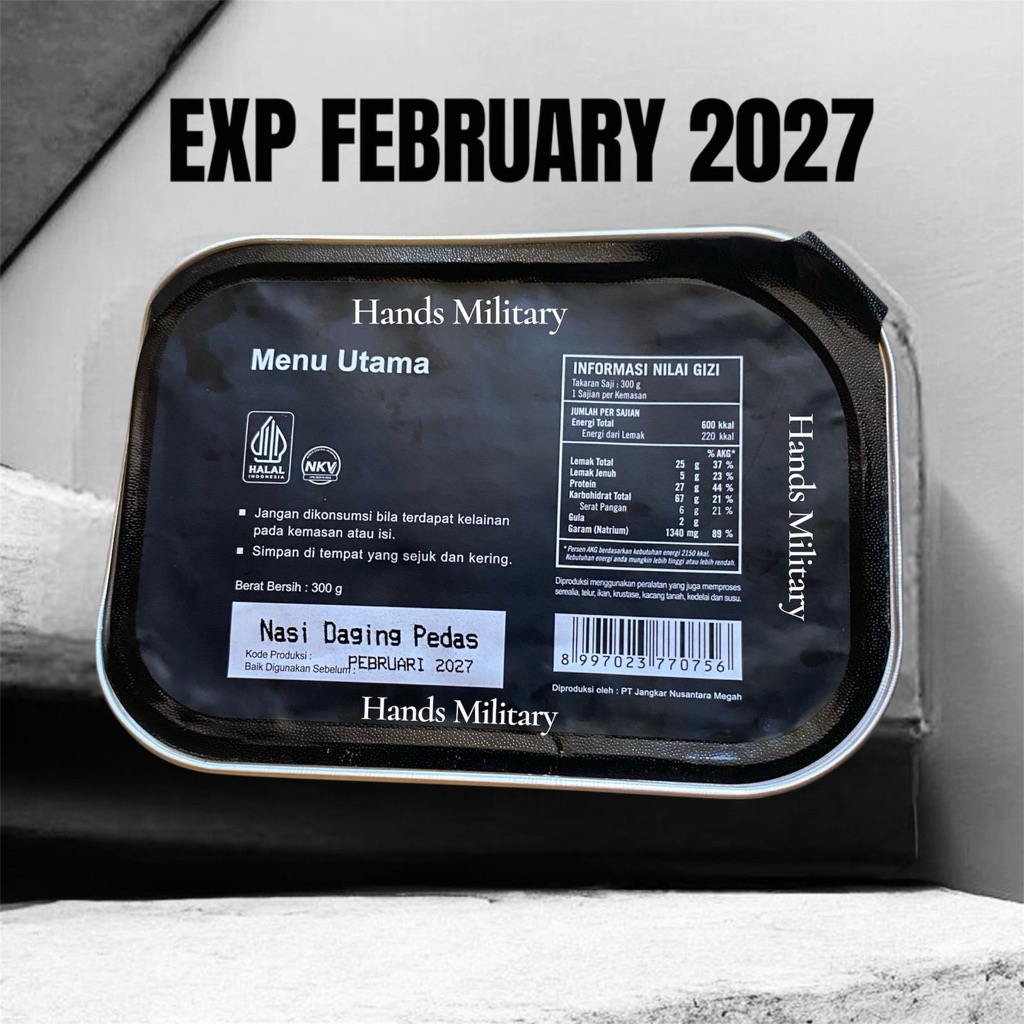 ( NASI SAJA ) nasi ransum TNI Exp FEBRUARI 2027
