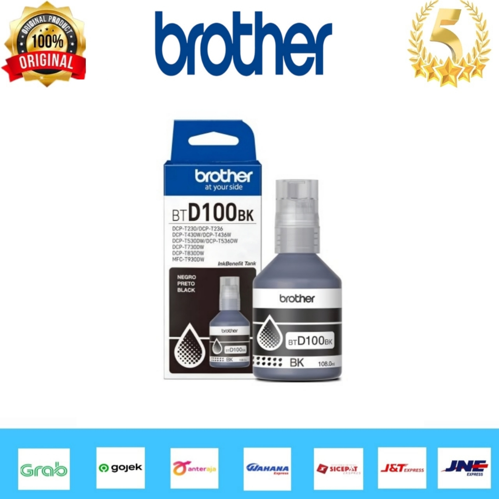 TINTA BROTHER BT D100 BLACK / HITAM ORIGINAL PRINTER