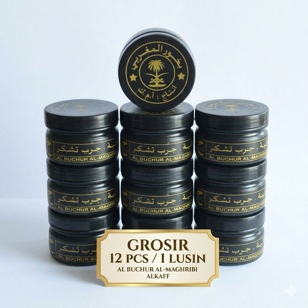 BUKHUR AL MAGHRIBI ALKAFF 12 PCS/1 LUSIN AL MAGHRIBI BAKHOOR MAGRIB BUHUR DUPA  ORIGINAL ALMAGRIBI A