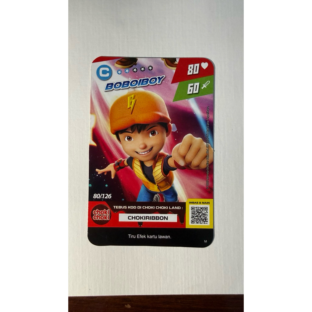 Kartu Boboiboy Choki Choki