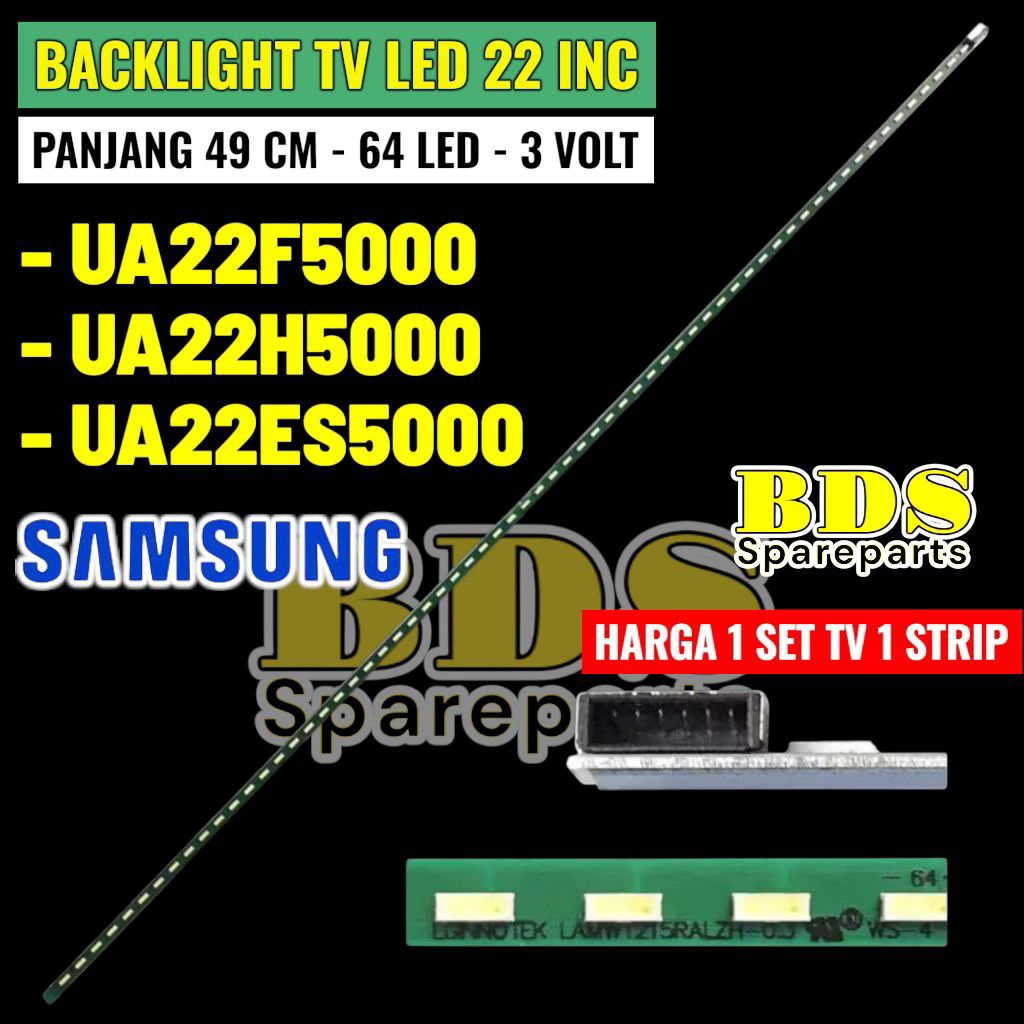 Backlight Tv led Samsung 22 inch UA 22f5000 22h5000 22es5000