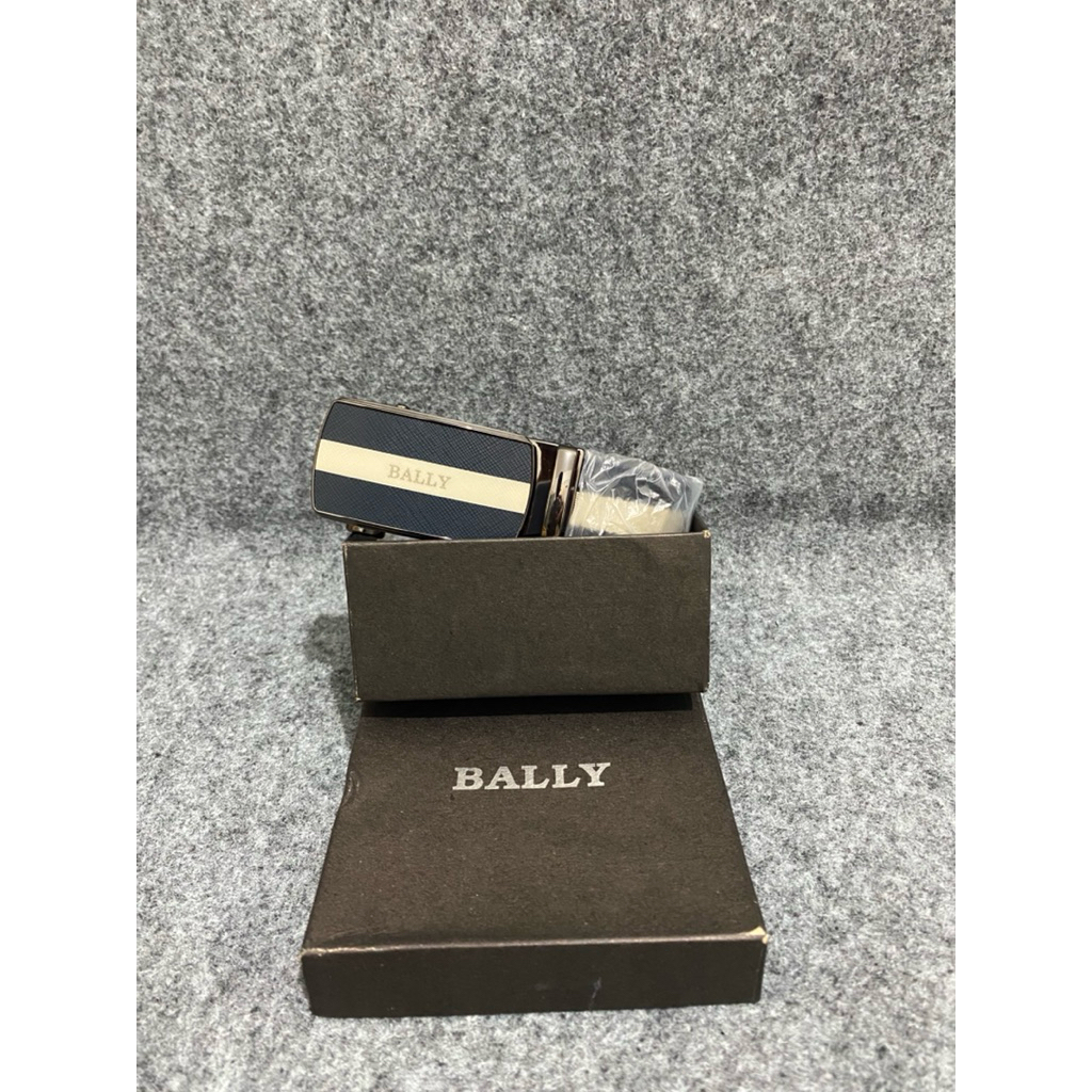 Ikat pinggang Kulit-Kanvas Bally Biru