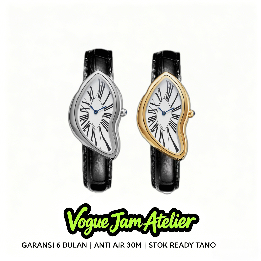 STOK READY HARI INI Jam Tangan PINTIME Original Desain Menghormati Cartier Tali Kulit Asli Bergarans