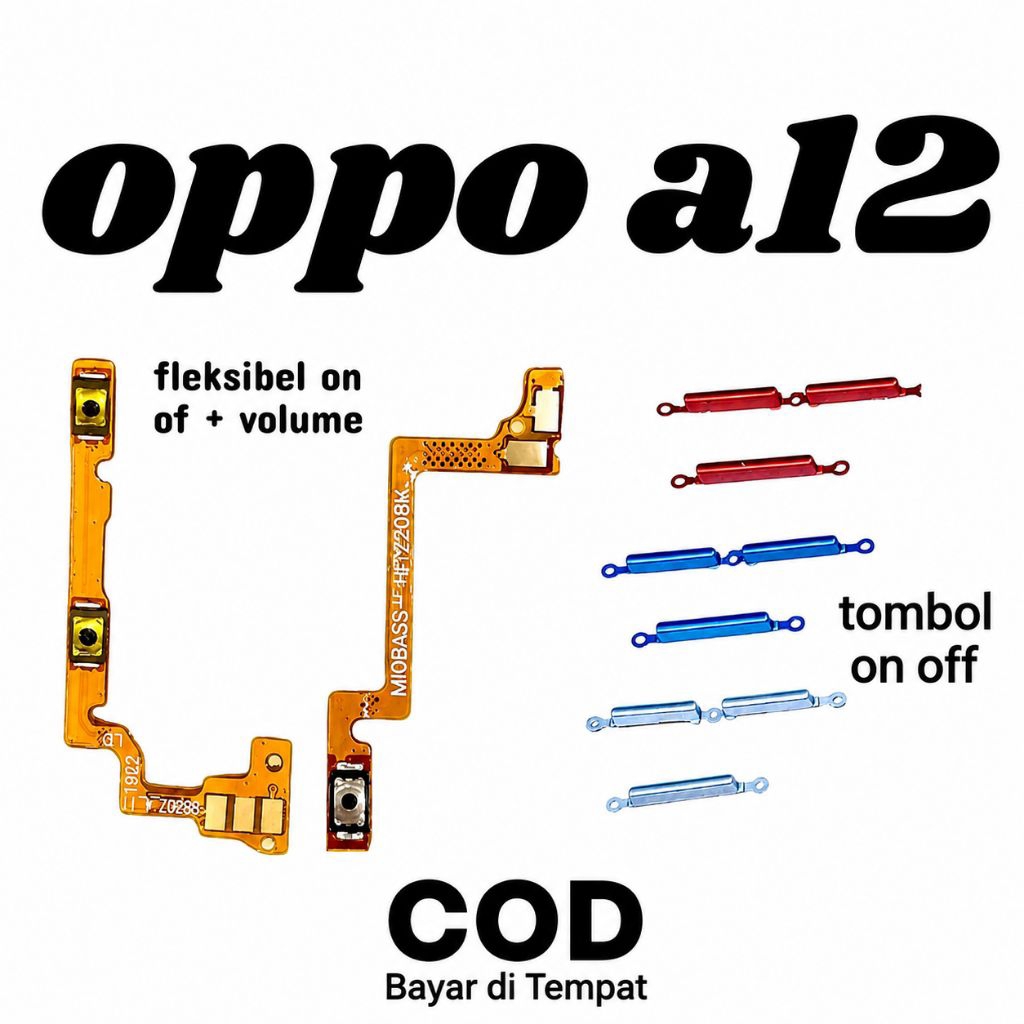 Oppo a12 Flexible Power On Off + Volume OPPO A12 lengkap dengan tombol luar on off