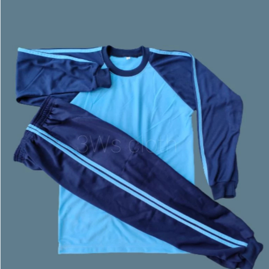 Stelan Seragam Olahraga Biru Baby Navy PAUD TK SD SMP