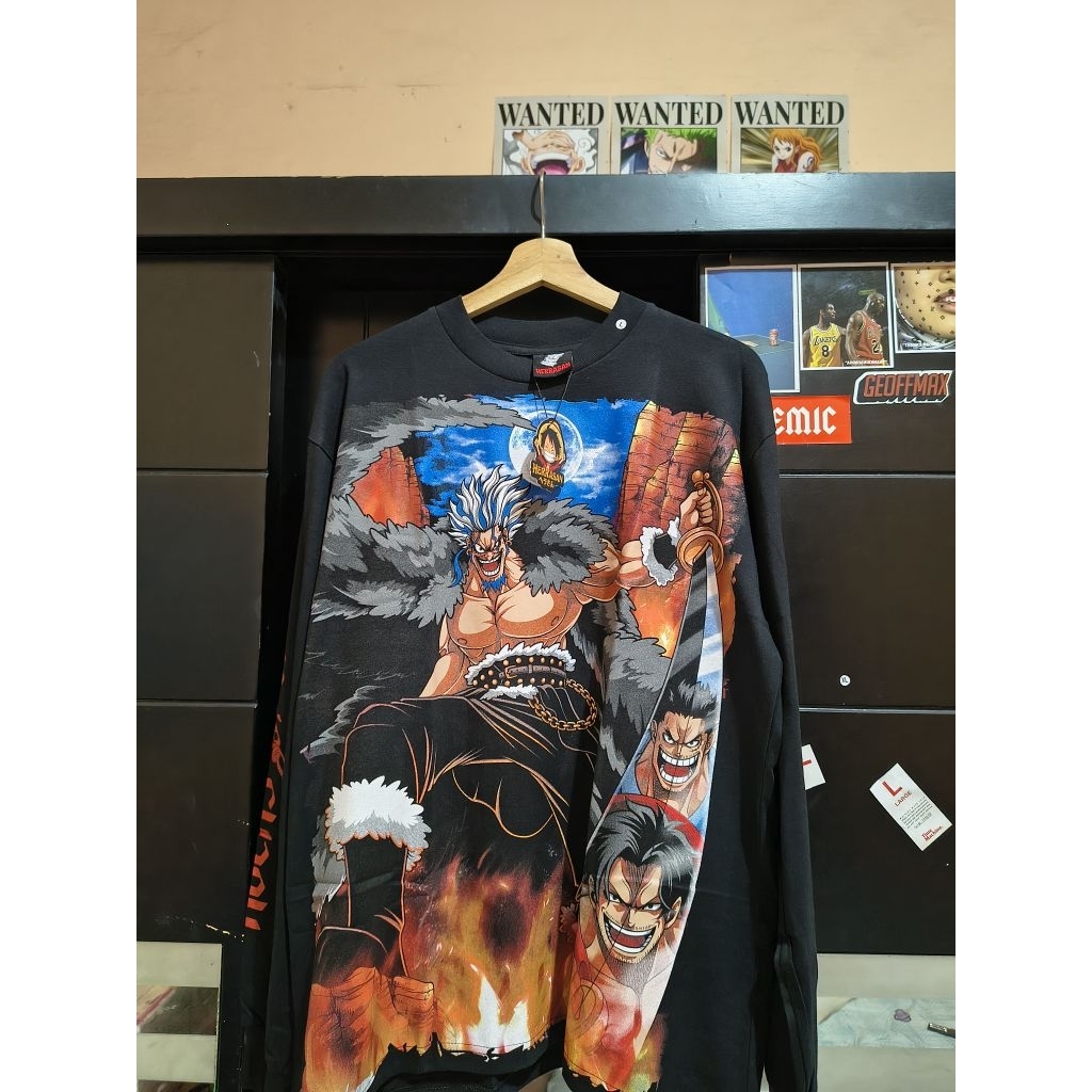 Kaos Bootleg LS BLACK One piece Rocks D Xebec God Valley