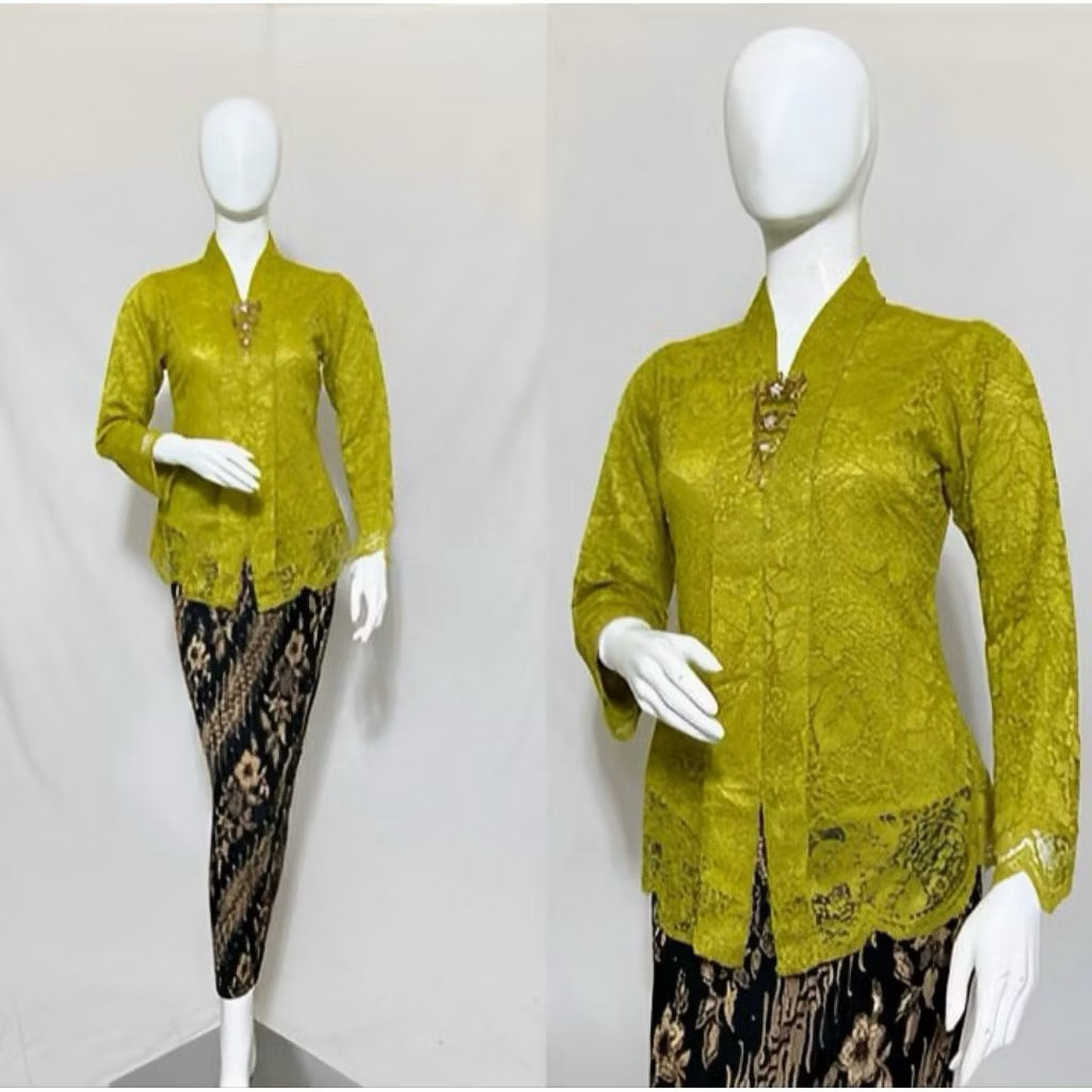 Kebaya Brokat Floy Kartini / Atasan Kebaya Floy Kartini Lengan Panjang / Kebaya Modern / Kebaya Rema