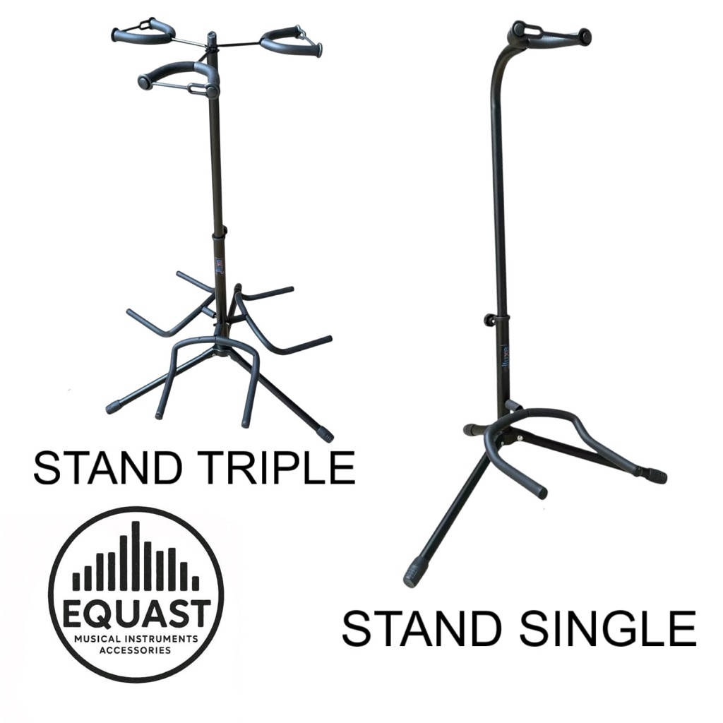 Stand Gitar Bass Elektrik dan Akustik Ukulele Model Single dan triple