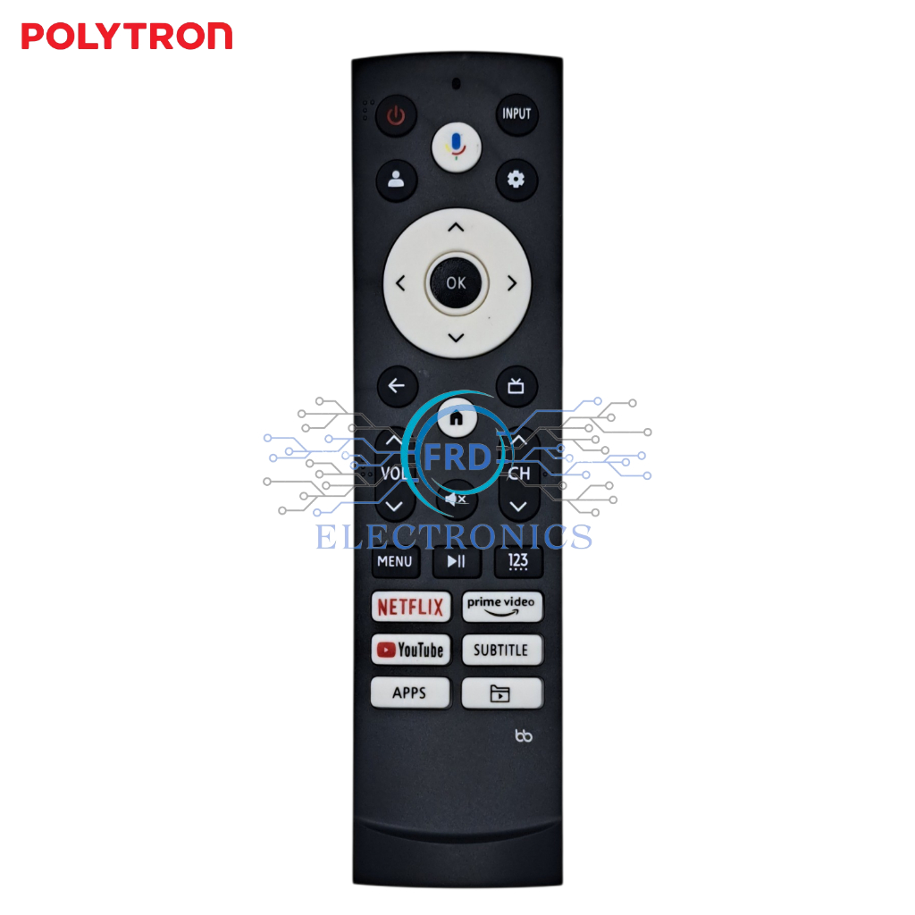 Remot Remote TV POLYTRON LED Smart Tv PLD 43TG5055