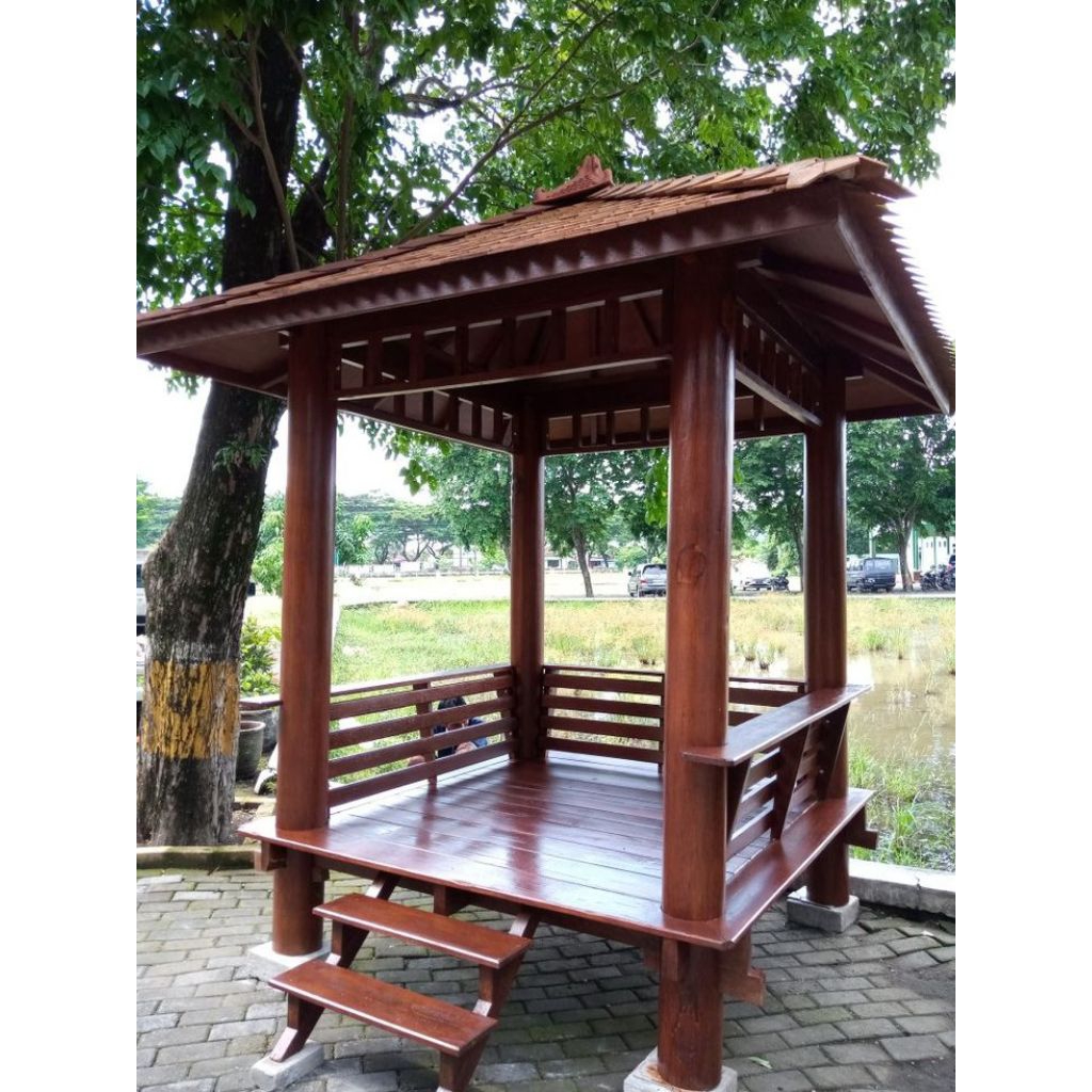 Gazebo kayu kelapa glugu