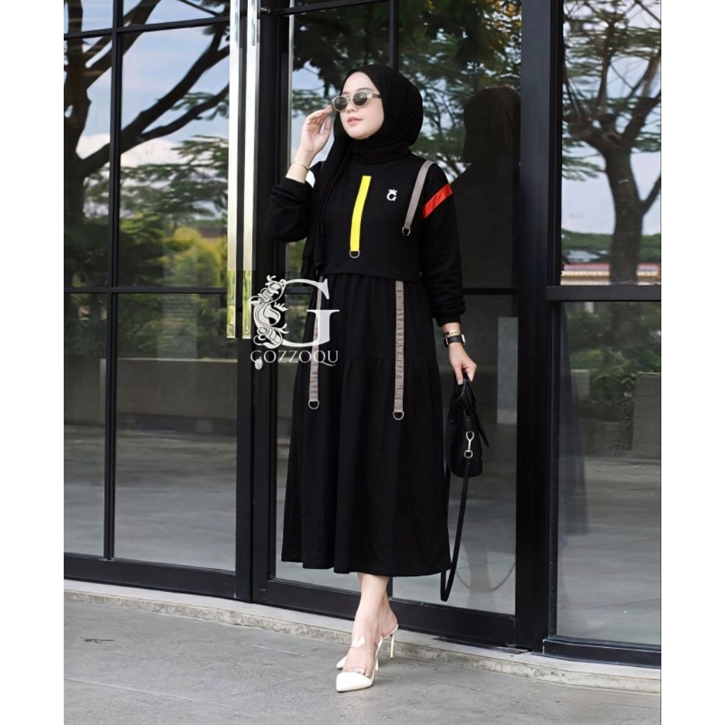 KAREN MIDI DRES by GOZZOQU cek stock