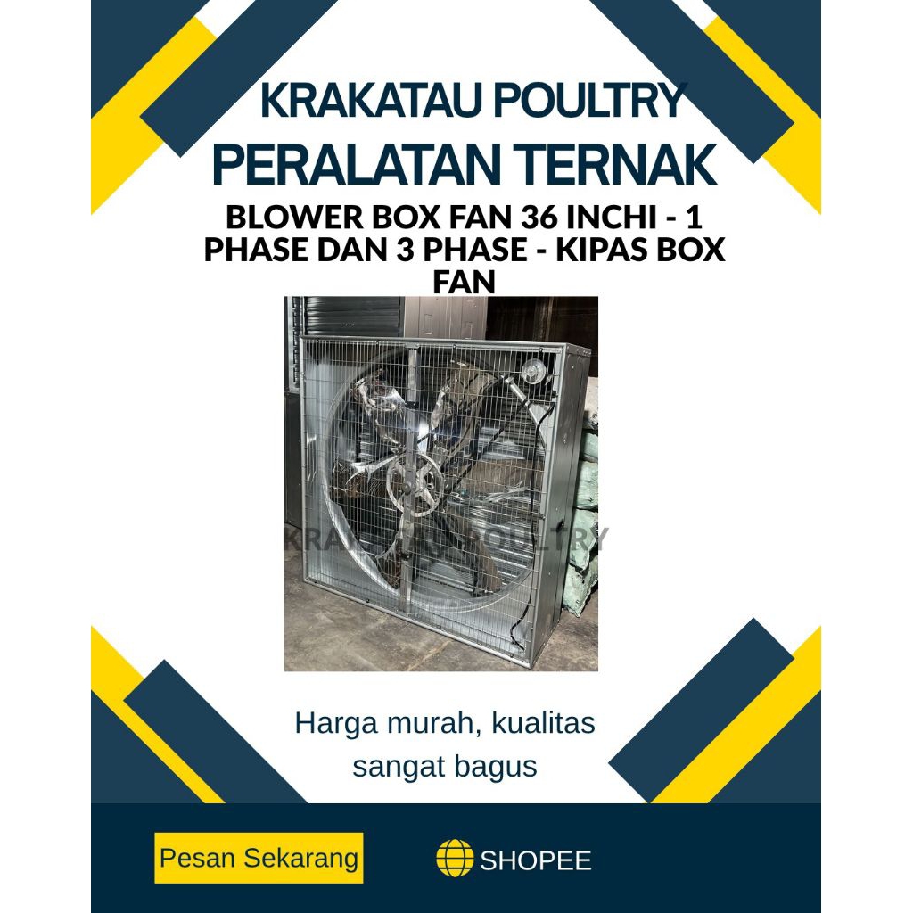 BLOWER BOX FAN 36 INCHI - 1 PHASE DAN 3 PHASE - KIPAS BOX FAN