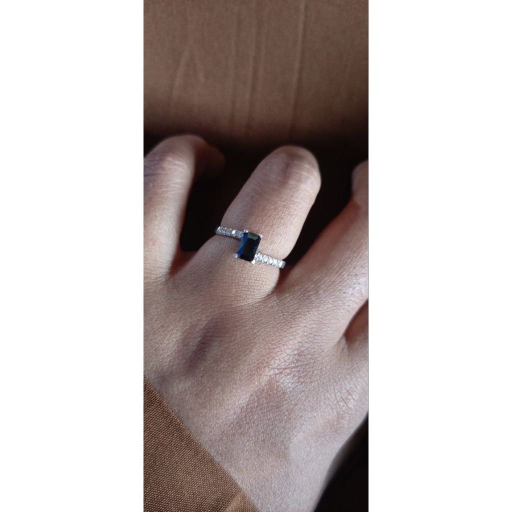 Cincin perak/silver Asli S925 zircon