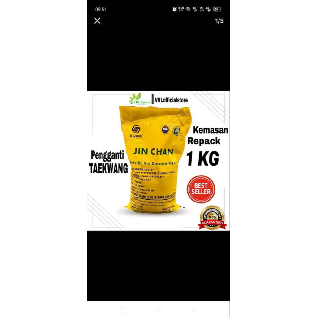 jinchan gold penjernih emas/kg