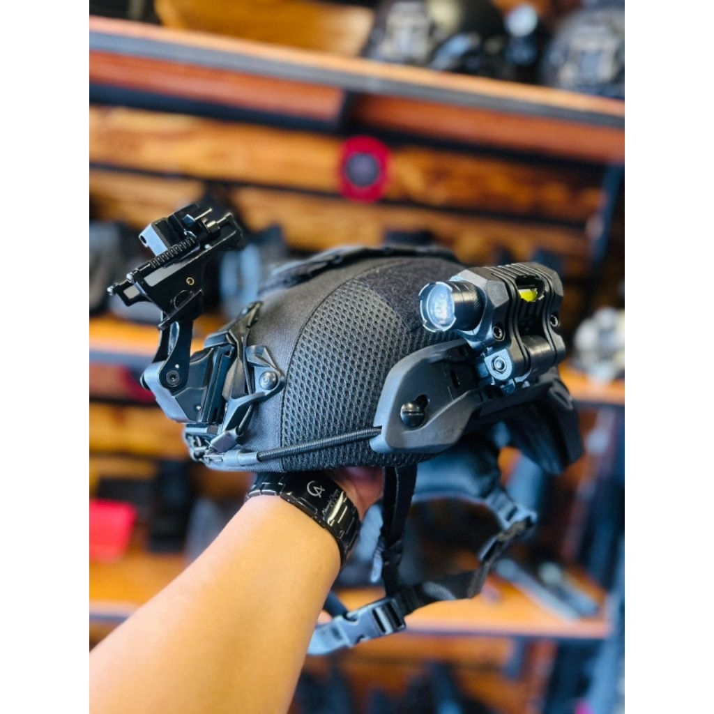 helm balistik tali putar set model full jaring / helm tactical / helm outdoor / helm menembak