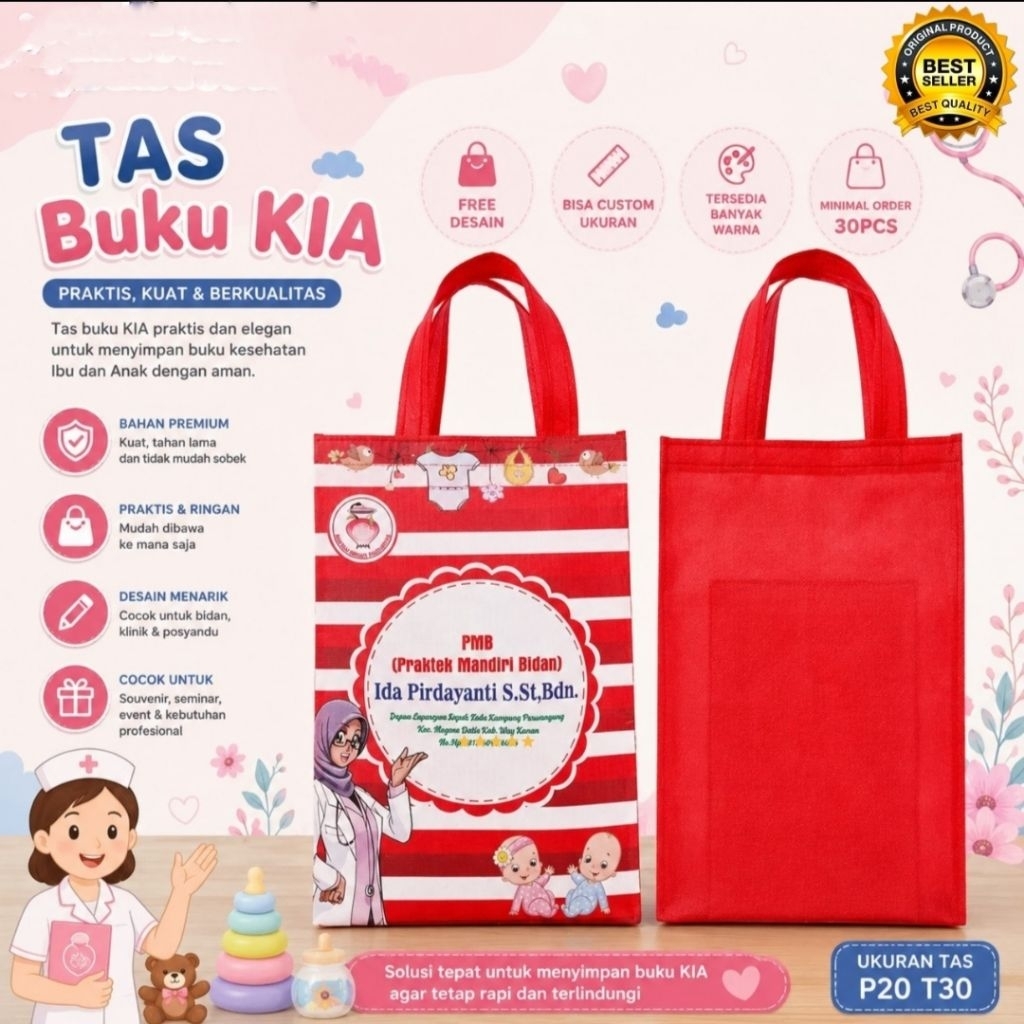 Tas Buku KIA/Tas KIA/Tas Klinik/Tas Promosi Klinik Bidan