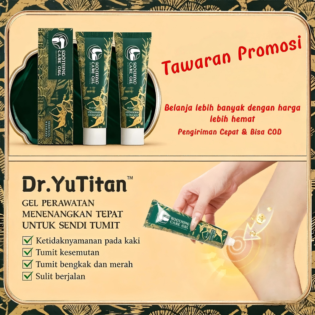 Dr.YuTitan Gel Tumit Nyeri Tumit & Sendi Dewasa - Perawatan Kaki untuk Tumit Pecah Pecah, Nyeri Akib