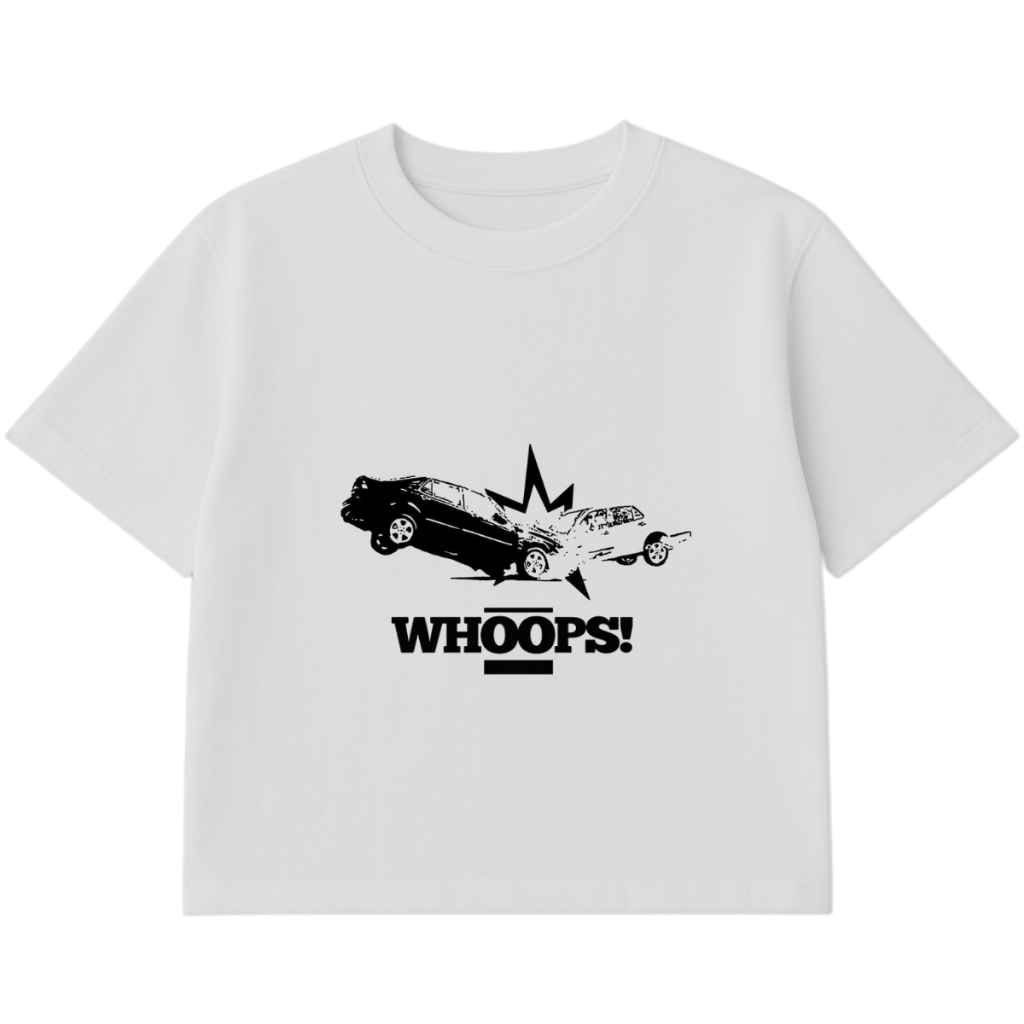 KAOS BOXY WHOOPS T-SHIRT PRIA WANITA BOXY || Kaos Distro Streetwear Unisex