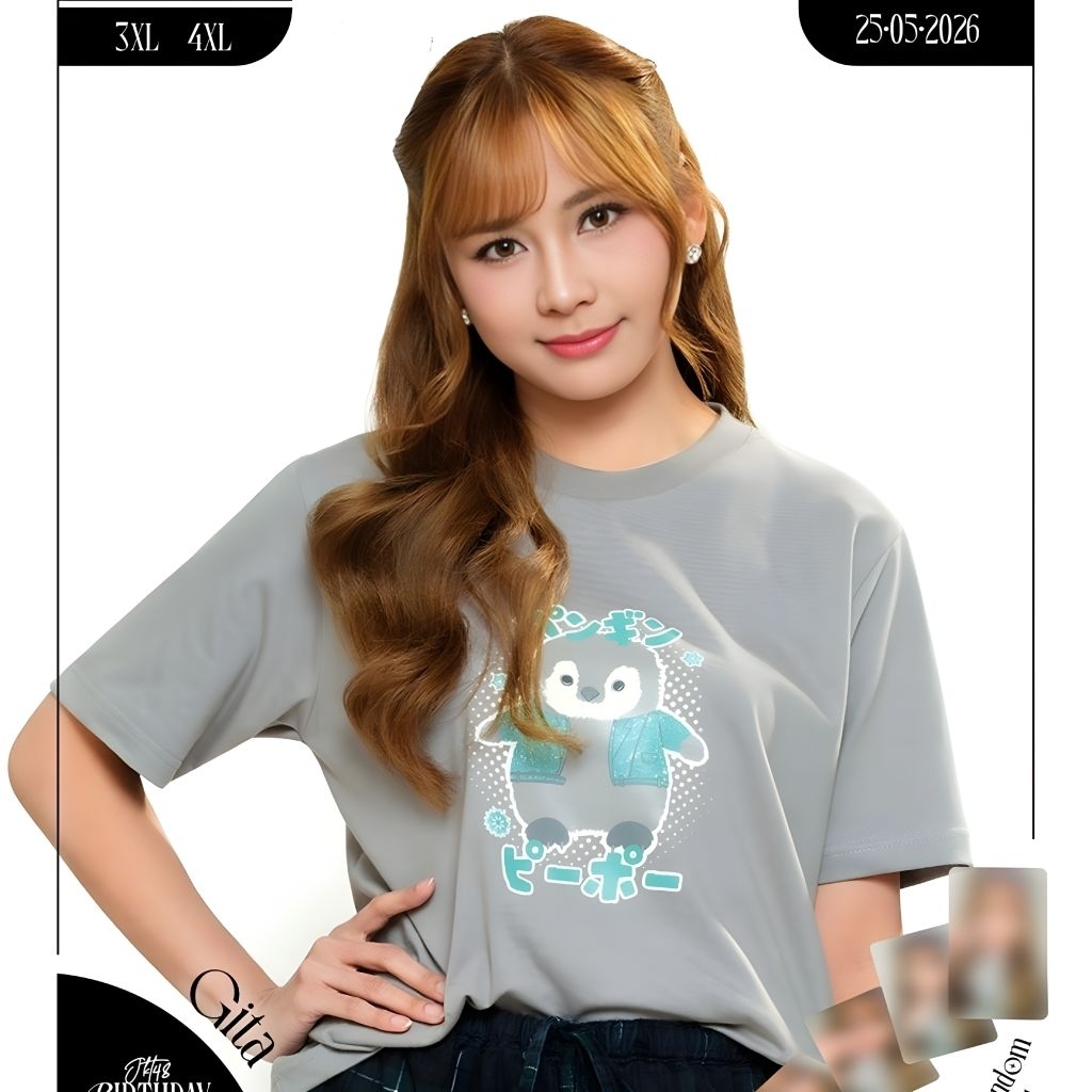 Birthday Tshirt GITA JKT48 2026 - kaos JKT48 Gita sekar abu muda Premium