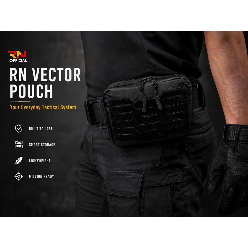 RN Vector Pouch – Tactical EDC Pouch Pria | Tas Pinggang Outdoor Compact