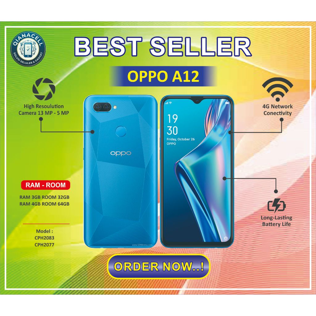HP OPPO A12 Normal Second siap pakai