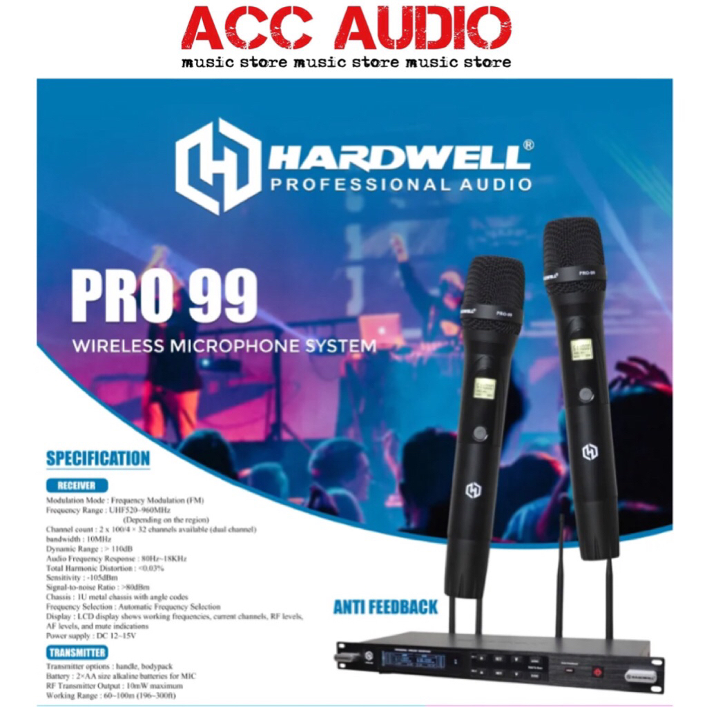 Mic Wireless HARDWELL PRO99 / PRO 99 Original