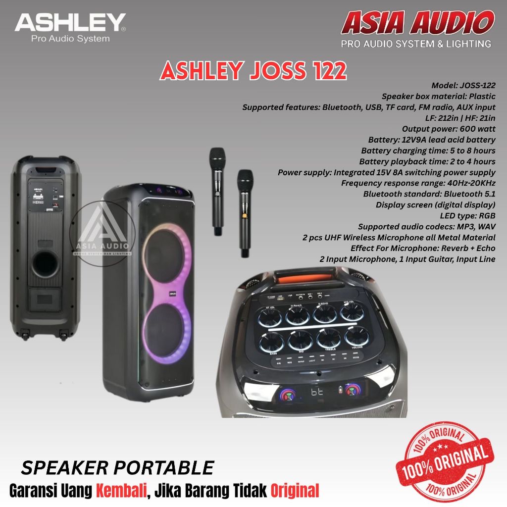 SPEAKER PORTABLE ASHLEY JOSS 122