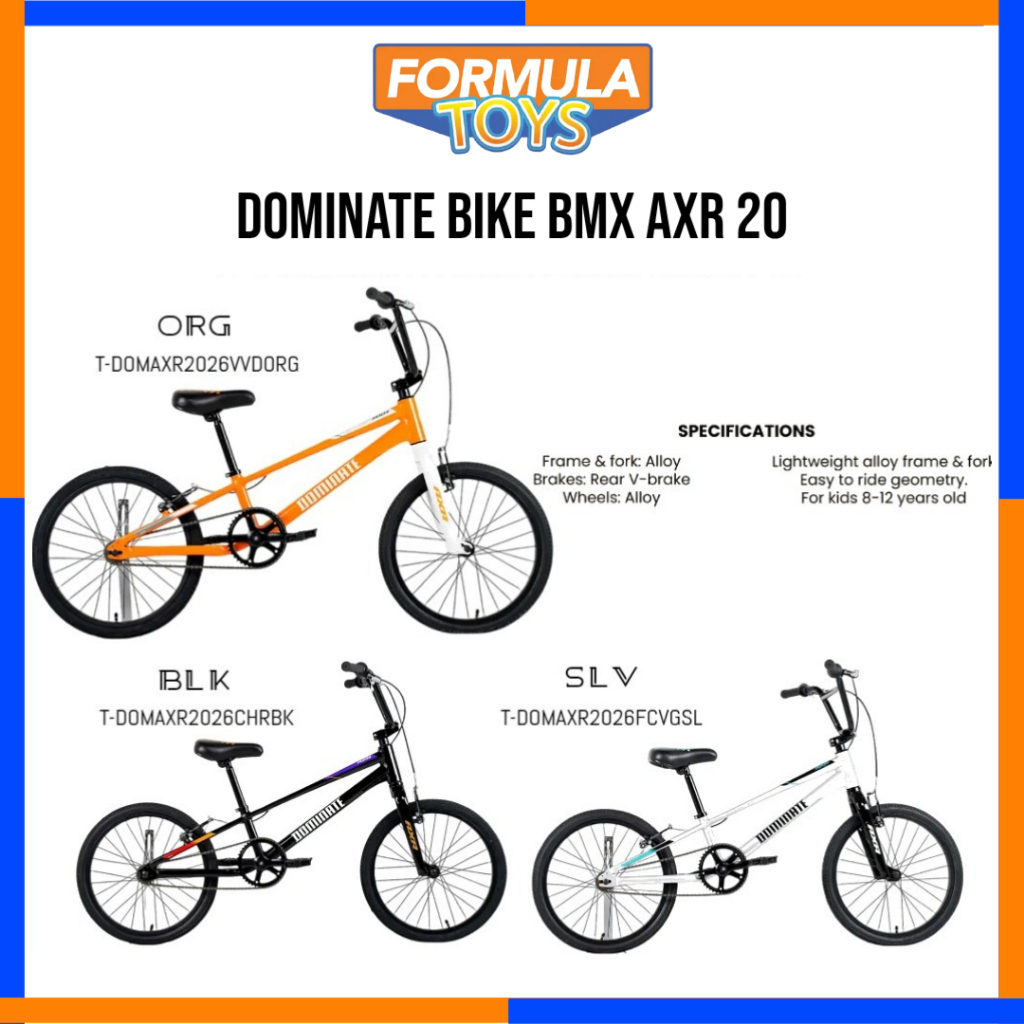 SEPEDA ANAK BMX DOMINATE BIKE BMX AXR 20" FRAME ALLOY