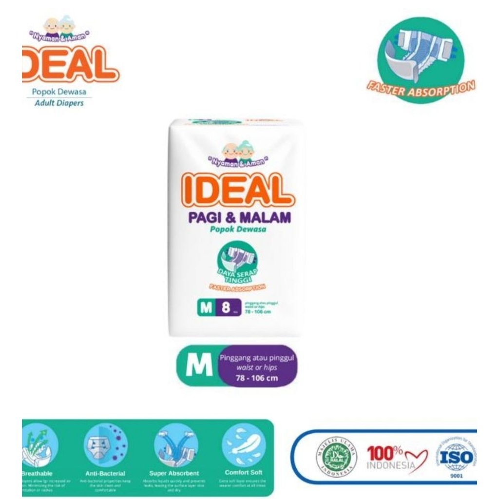 IDEAL POPOK DEWASA PEREKAT M 8