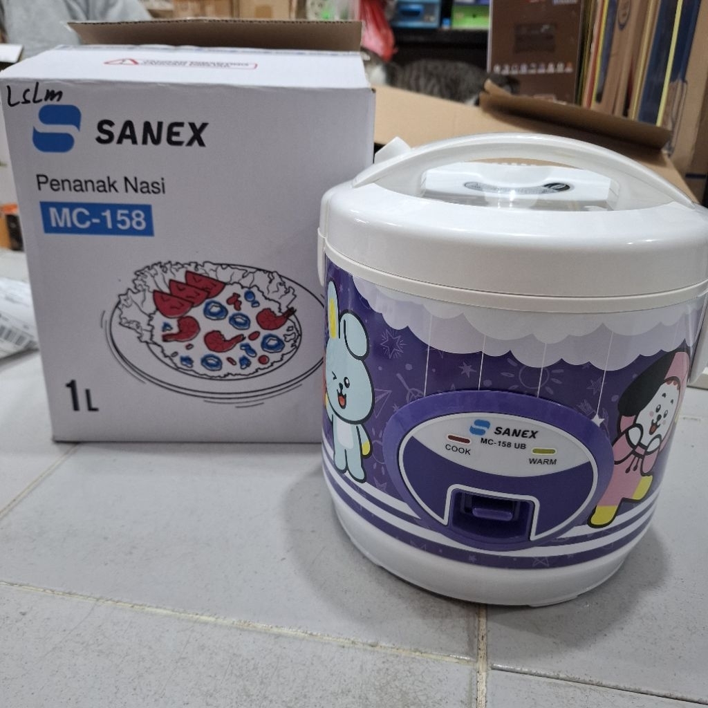 magic com Sanex 1liter mc158 black rice cooker sanex