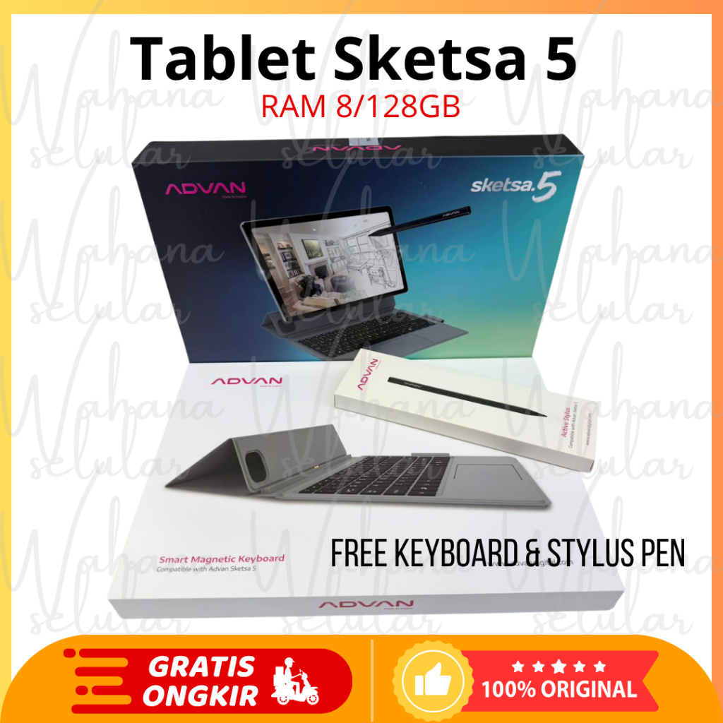 Advan Sketsa 5 Tablet 12” Ram 8/128GB - Garansi Resmi