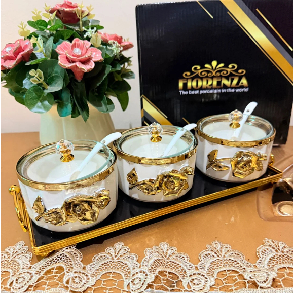 Tempat Bumbu Keramik Rak Set Fiorenza AN-823