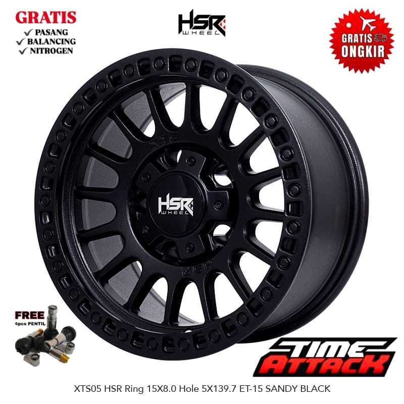 Velg Mobil Jimny Ring 15 HSR Wheel XTS05 Velg HSR R15 PCD 5X139,7