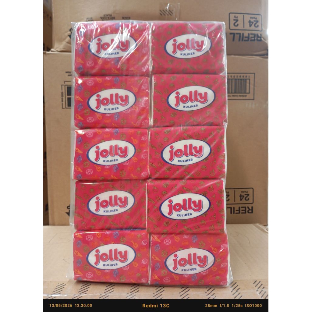 Tisu Jolly Pop Up 1 Dus isi 10 Bal
