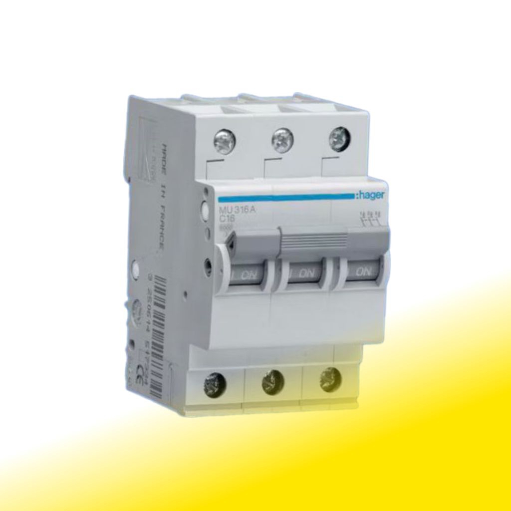 MCB HAGER 3P 16A 20A 32A 40A SEKEN BEKAS