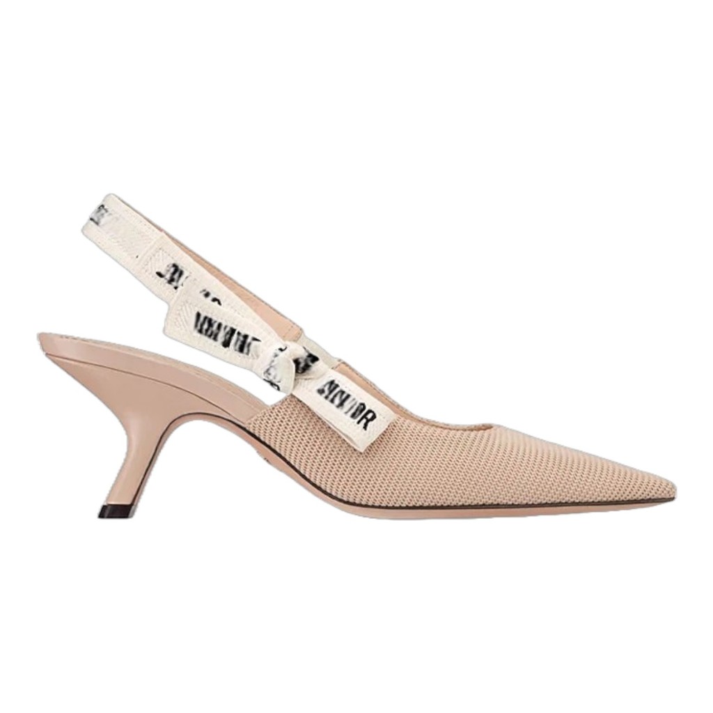 Damen Herren Heels 6.5cm Pump Timeless Fabric Mix Leather Beige OROR