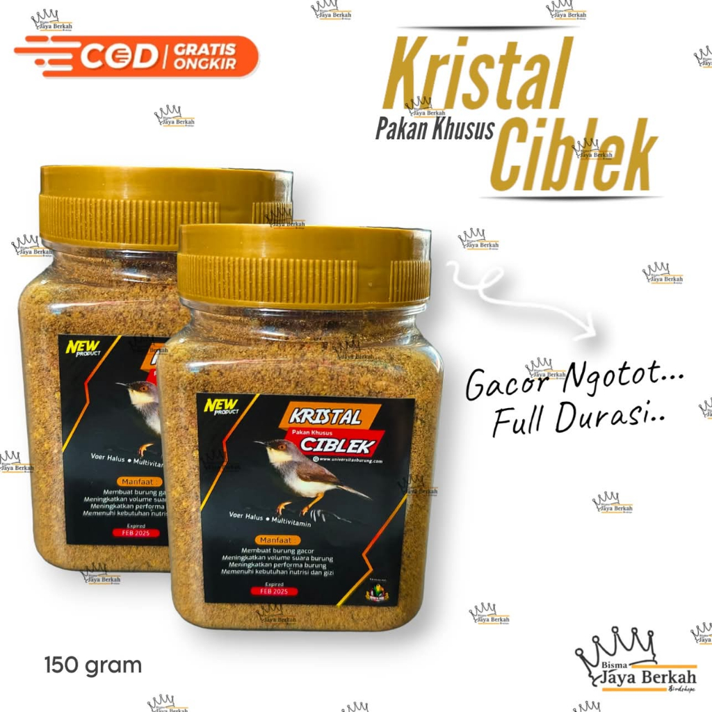 KRISTAL CIBLEK PAKAN CIBLEK BERKUALITAS PENDONGKRAK STAMINA DAN PERFORMA BURUNG