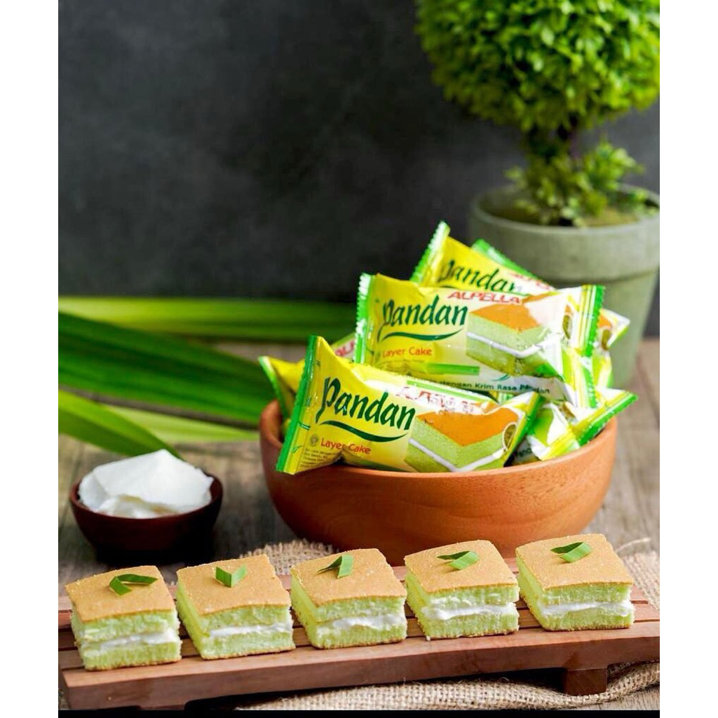 bolu pandan bolu apella pandan isi 24 psc