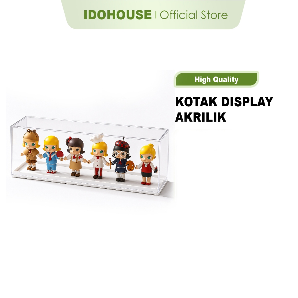 NEW IDOHOUSE Kotak Display Action Figure Pop Mart Rak Pajangan Mainan Miniatur Acrylic Box Bening