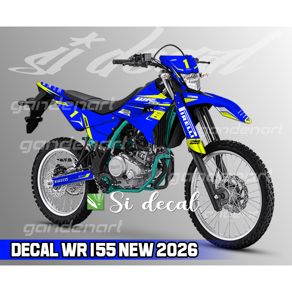 BISA COD stiker decal biru WR motif simple custom decal yamaha WR 155R new desain 2026 bagus keren t