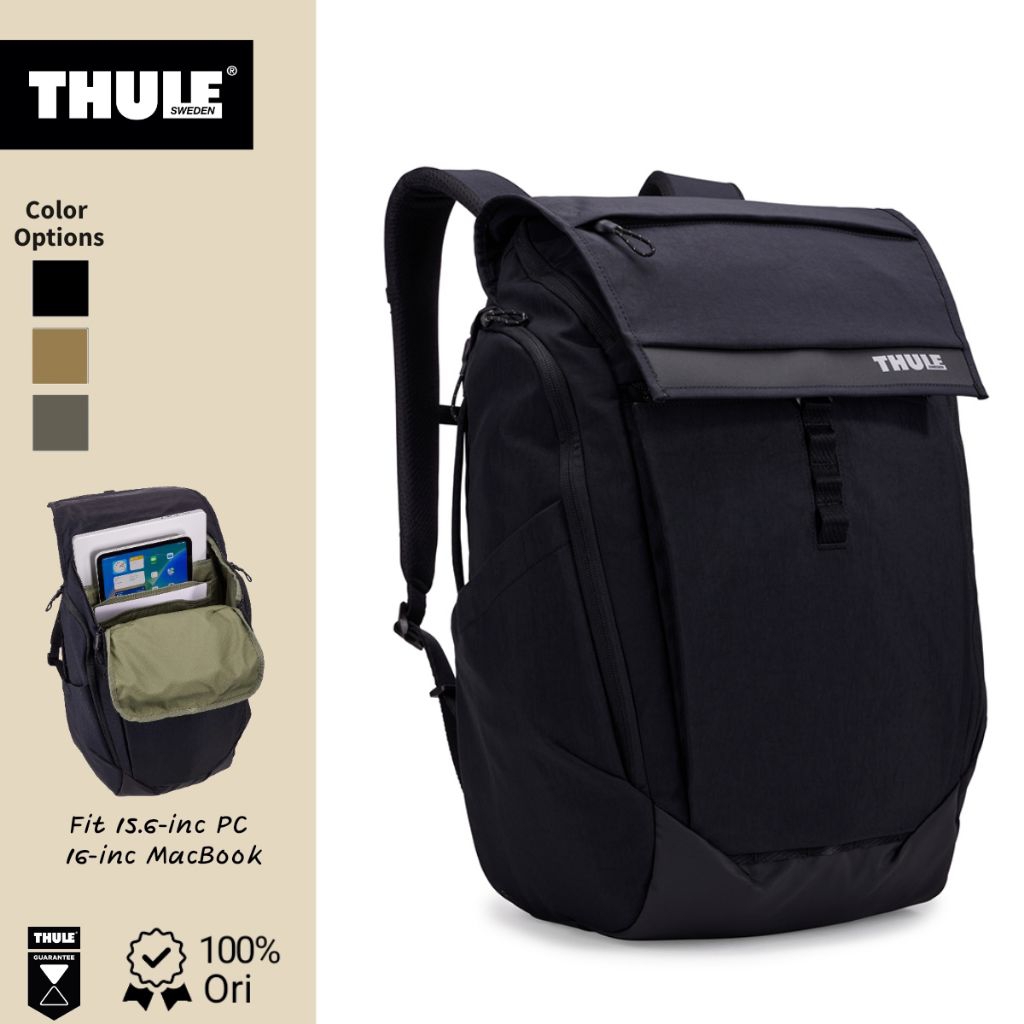 Tas Rolltop Outdoor/Hiking THULE Paramount 3 27L Premium Backpack Laptop Tas Fungsional Sepeda Trave