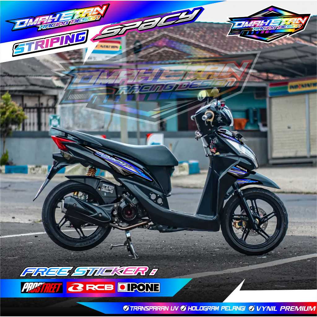 STRIPING VARIASI HONDA SPACY / STICKER LIST MOTOR HONDA SPACY