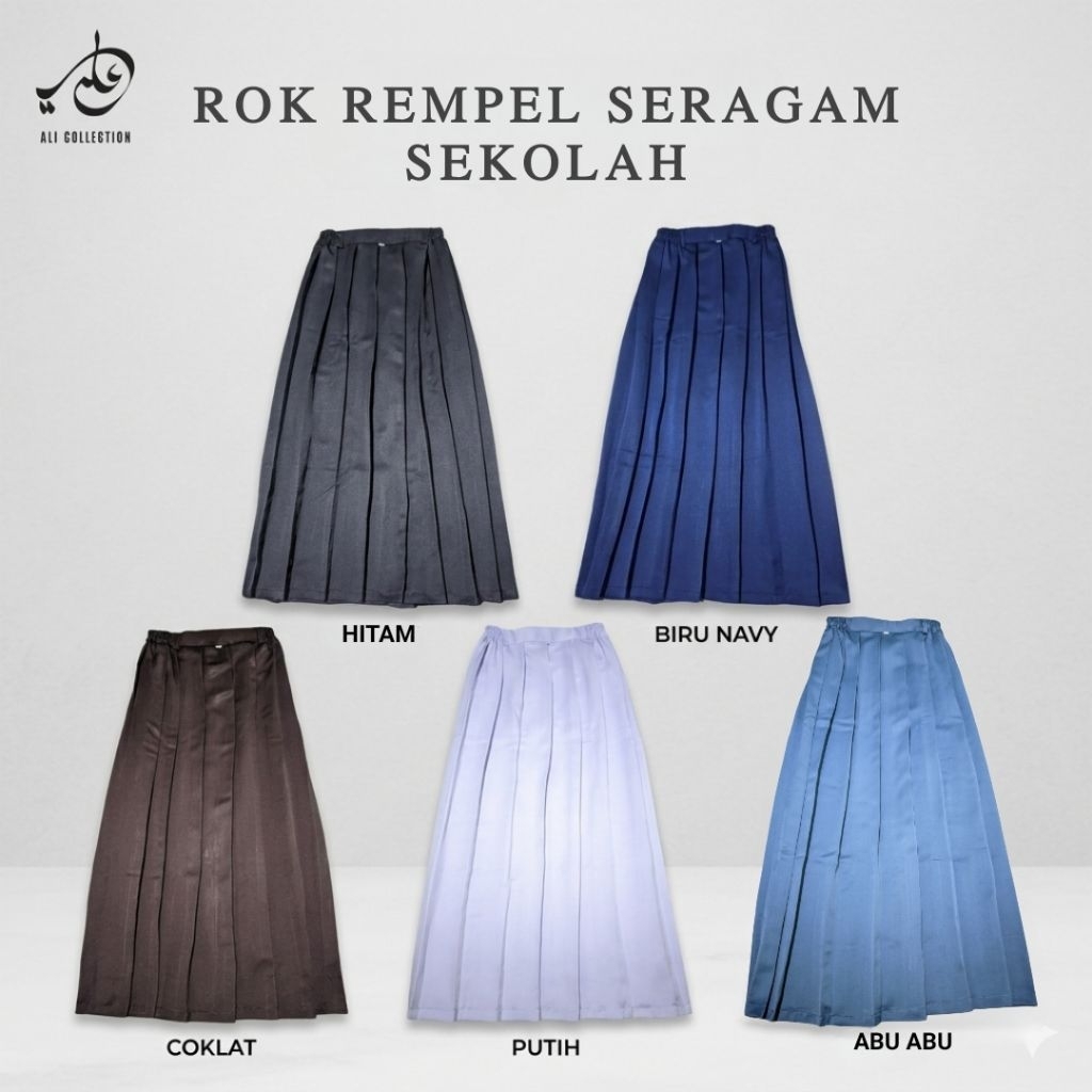ROK REMPEL SEKOLAH MTS SMP SMA MA BIRU ABU ABU PUTIH HITAM COKLAT