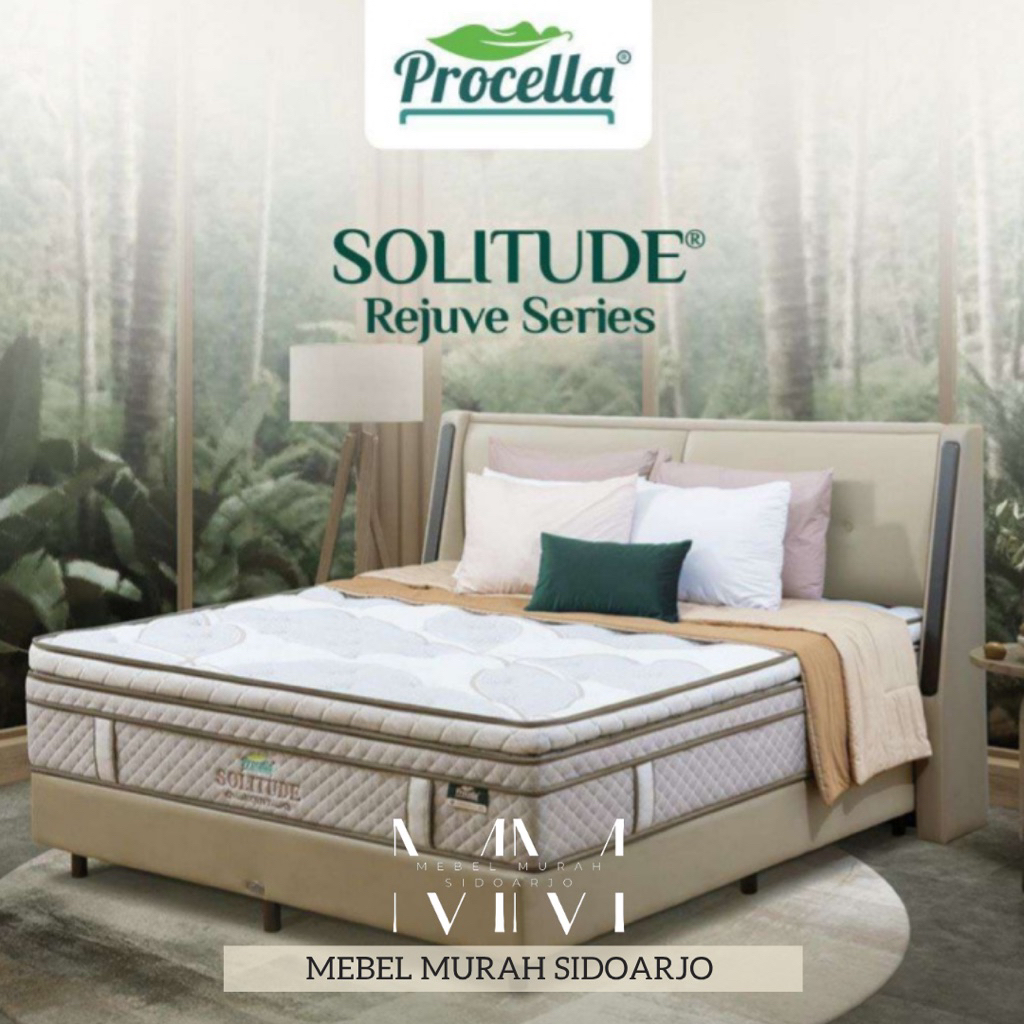 Kasur springbed Procella Solitude Pocket double plushtop REJUVE SERIES with memory foam plus Pro Res