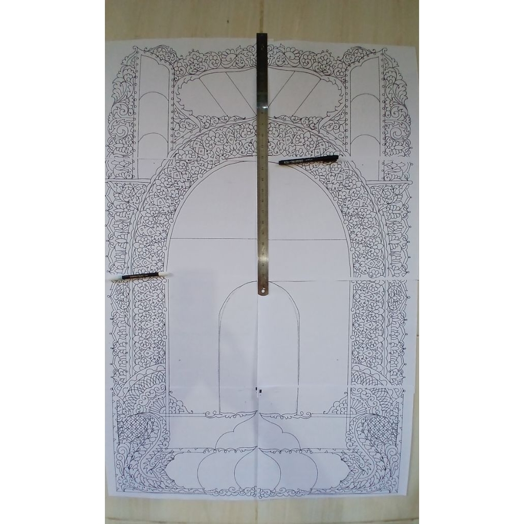 Mal kaligrafi dekorasi A0 (120 x 80 cm)