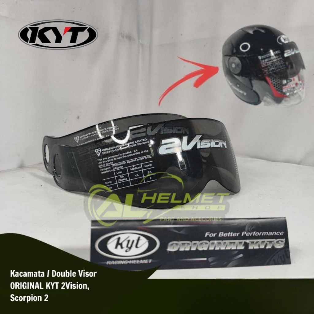 kaca luar ORI KYT 2 vision KYT scorpion 2 original produk KYT dible visor