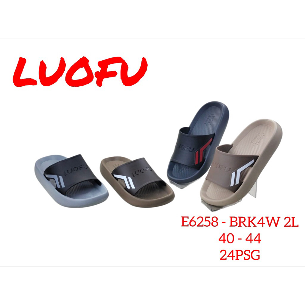 LUOFU - SANDAL LUOFU COWOK - SANDAL SELOP SLIP ON LUOFU COWOK - NEW LUOFU